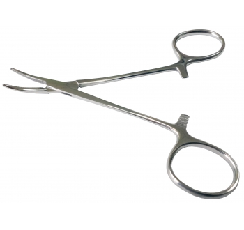 Затискач кровозупинний Халстед-Москіт, вертикально-зігнутий, 125 мм, робоча частина 20 мм, екстра тонкий Bio Tules Impex BTS-9-116.1